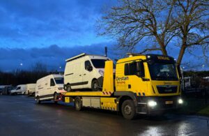 Auto opgesleept in Schiedam
